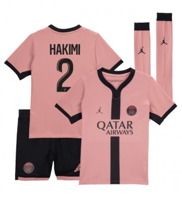 Paris Saint-Germain Achraf Hakimi #2 Tercera Equipación Niños 2024-25 Manga Corta (+ Pantalones cortos)